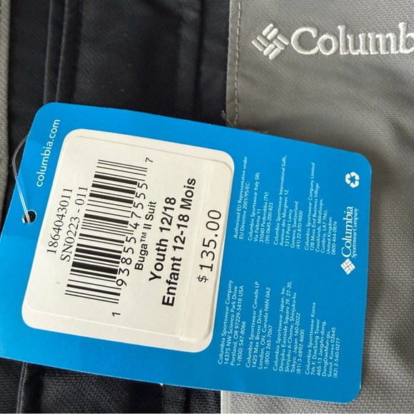 Columbia Unisex Baby Buga II Snow Suit 12 18 Months NEW Winter Snowsuit Gear - Picture 6 of 10